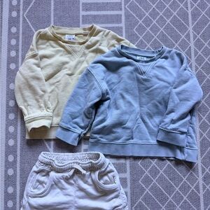 Zara Kids Sweatshirt Set - Yellow and Light Blue